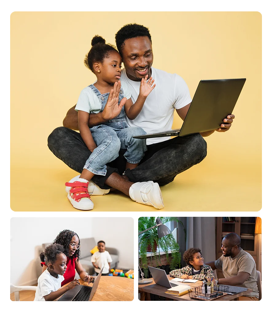 Student learning online with a tutor